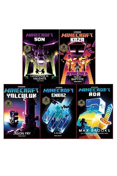 Alfa Yayınları Minecraft Roman Serisi 5 Kitap Set / Son-kaza-yolculuk-enkaz-ada