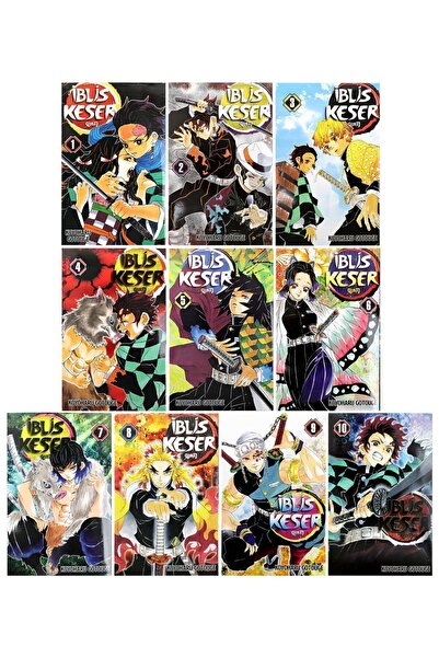 Gerekli Şeyler Yayıncılık Iblis Keser Demon Slayer (1-2-3-4-5-6-7-8-9-10.CİLT...