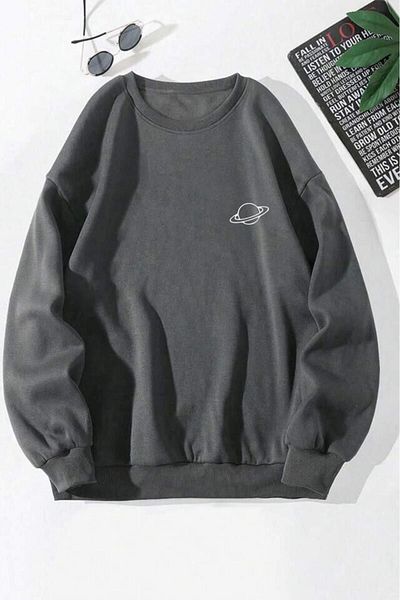 NO 601 Φούτερ με στάμπα Unisex Nardo Grey Crew Neck Planet
