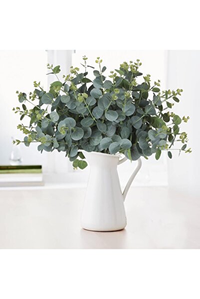 MD Aspiz Flowers 3 قطع من نبات الأوكالبتوس الاصطناعي الفاخر ذو 16 فرعًا __ بد...