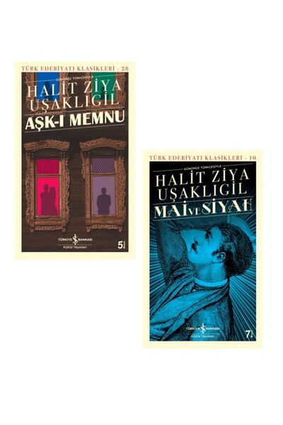 TÜRKİYE İŞ BANKASI KÜLTÜR YAYINLARI Halit Ziya Uşaklıgil 2 Kitap Set / Aşk-ı ...
