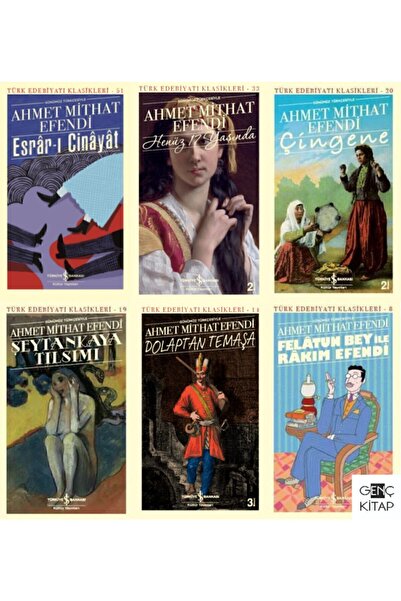 TÜRKİYE İŞ BANKASI KÜLTÜR YAYINLARI Ahmet Mithat Efendi 6 Kitap Set Çingene-h...