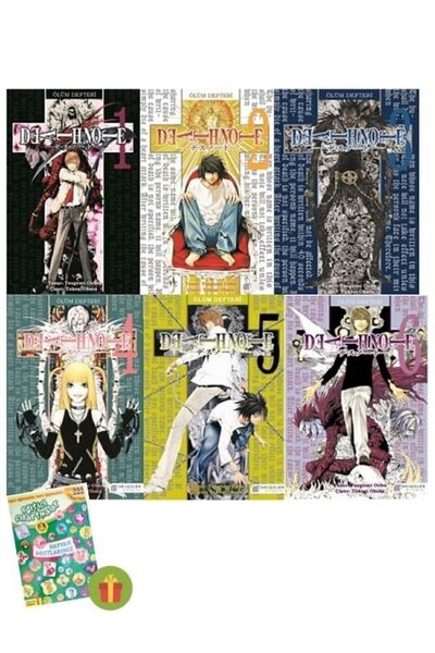 Romans Yayınları Death Note 1-2-3-4-5-6. Ciltler Manga Seti - Tsugumi Ooba