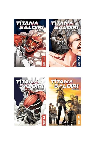 Gerekli Şeyler Titana Saldırı 1-2-3 Ve 4 Kitap Hajime Isayama Manga Çizgi Roman