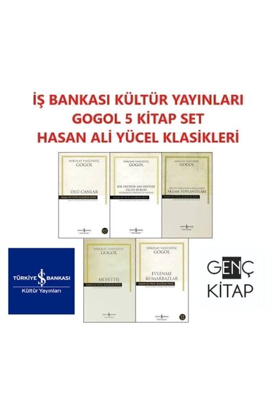 TÜRKİYE İŞ BANKASI KÜLTÜR YAYINLARI Nikolay Vasilyeviç Gogol 5 Kitap Set -Has...