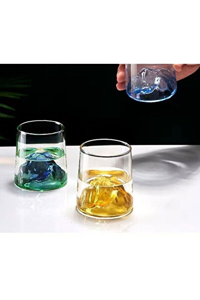 Livava Iceberg Glass Cup, Yellow, 8X7