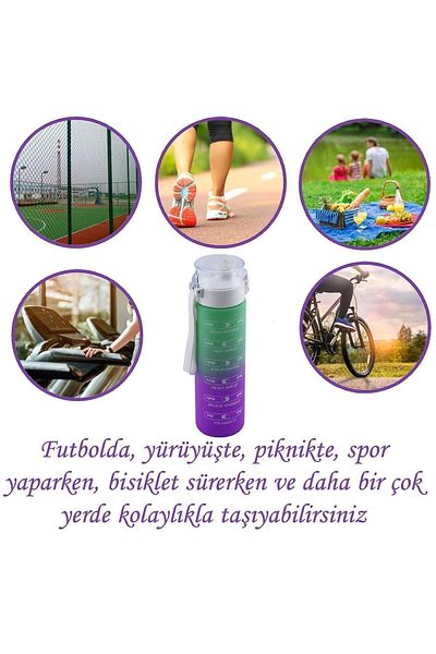 GLASWEN Water Bottle Water Bottle Motivational Water Bottle Without Straw Water Bottle Sports Water Bottle Double Color Leak Proof 800 cc