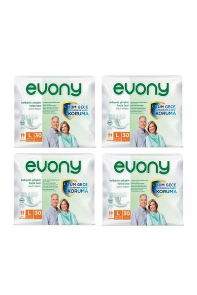 Evony Yetişkin Hasta Bezi Büyük Boy 120 Adet