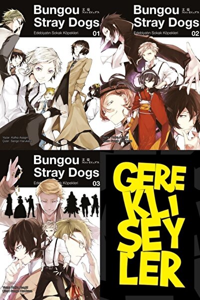 Gerekli Şeyler Yayıncılık Bungou Stray Dogs 1-2-3 Manga Seti.
