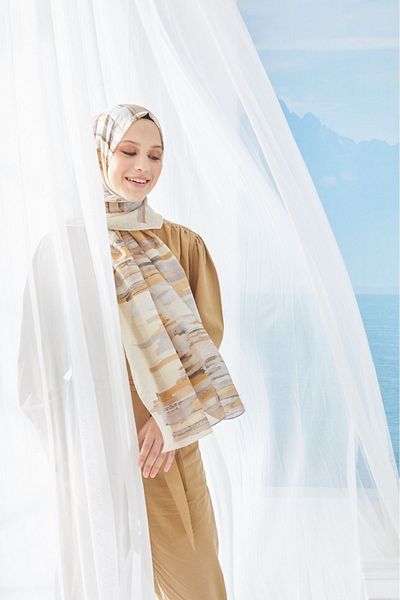 Cardion Striped Cotton Silk Shawl