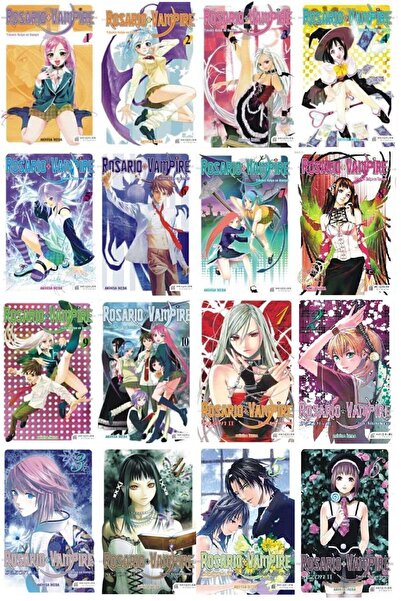 Akıl Çelen Kitaplar Rosario + Vampire 16 Kitap Manga Seti