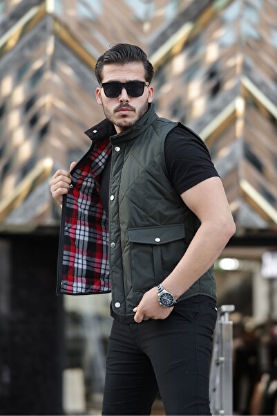 Boymen Чоловічий сезонний жилет - з капітоне і кнопками