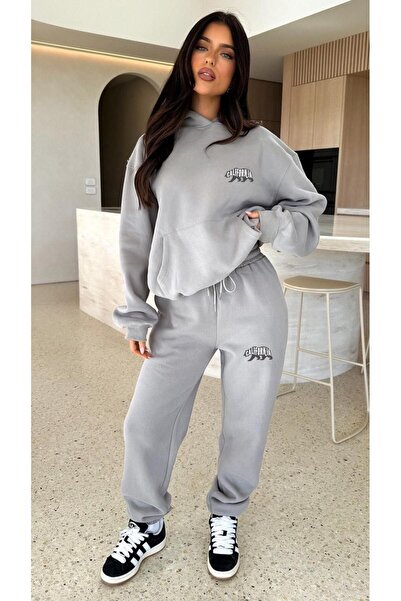 Baycombine35 Set de damă oversize cu imprimeu California - cu glugă