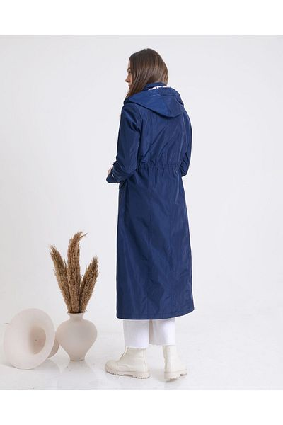 Trenç Araboy Hooded and Sleeve Gathered Trench Coat