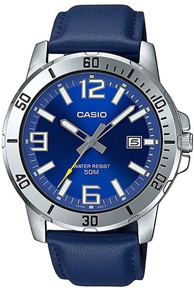 Casio ساعة يد رجالية MTP-VD01L-2BVUDF - موزع تركي لمدة عامين مع ضمان Ersa