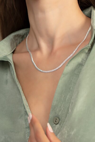 SUNSHINE 925 Ayar Gümüş Italyan Yassı Kolye