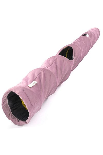 Dilekita Foldable Tall Velvet Cat Tunnel (Lila)