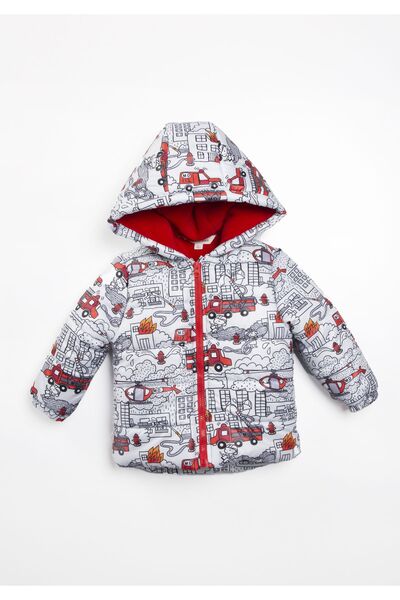 Midimod Gold Thick Inner Fleece Boy's Coat with Hood for Ages 1-5