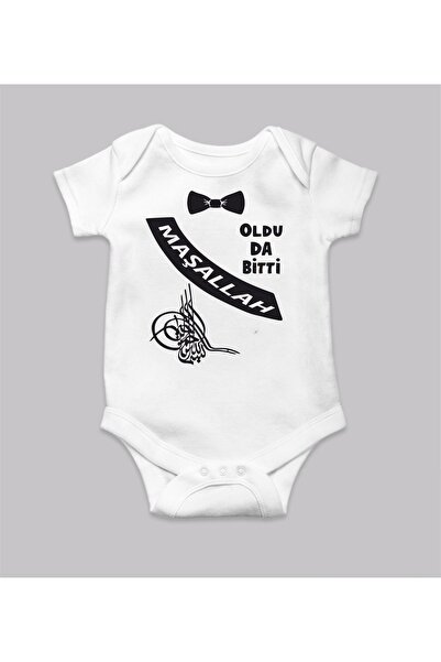 venüsdijital Circumcision Bodysuit Tughra Model Baby Bodysuit Body