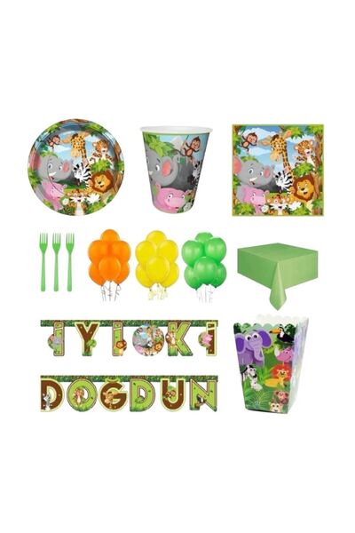 Safari SAFARİ KONSEPTLİ DOĞUM GÜNÜ SETİ 8 KİŞİ