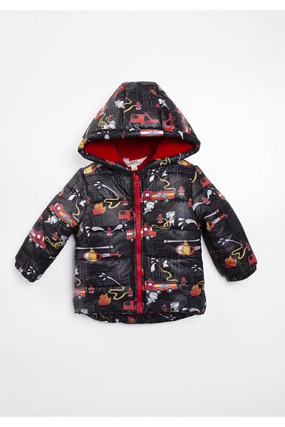 Midimod Gold Thick Inner Fleece Boy's Coat with Hood for Ages 1-5