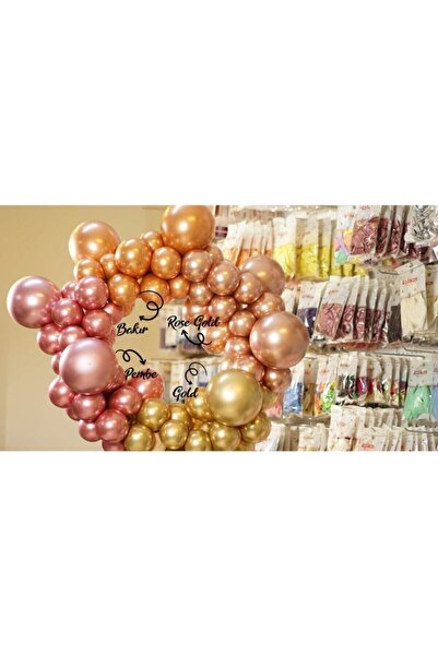 Kalisan Copper Chrome Balloon (MIRROR BALLOON) 10 Pieces