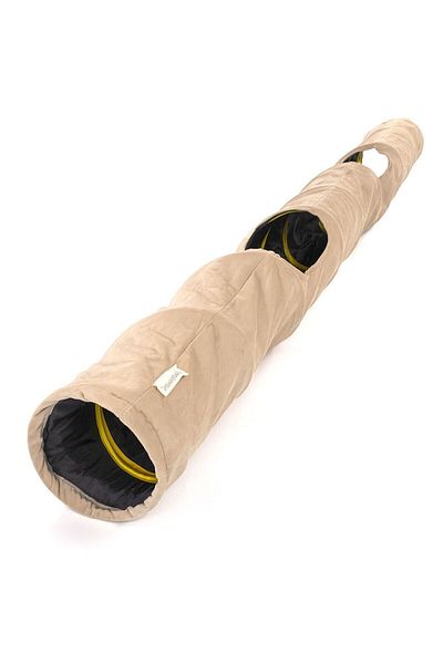 Dilekita Foldable Tall Velvet Cat Tunnel (Cream)