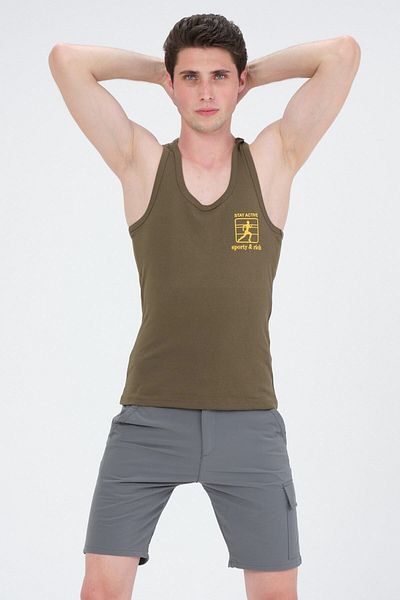 Rich Men's Swimmer Cut Sports Tank Running Athlete Tank Top