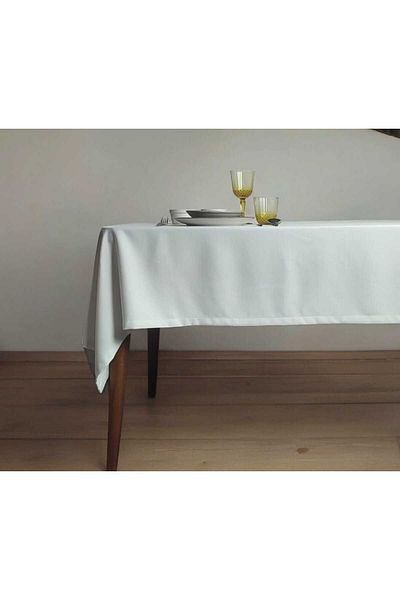 PİKKO HOME Ecru Linen Effect Thick Polyester Table Cloth(Lm)