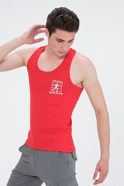 Rich Men's Swimmer Cut Sports Tank Running Athlete Tank Top