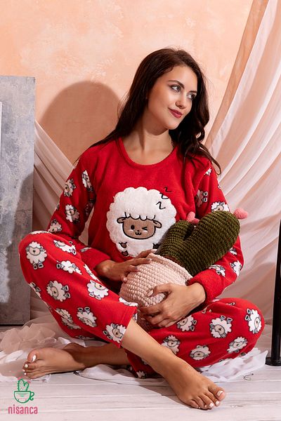 nisaNCa Winter Women's Welsoft Fleece Pajama Set - New Year Pajamas