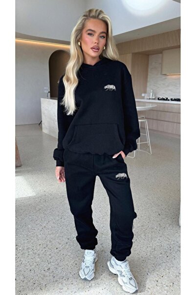 Baycombine35 Set de damă oversize cu imprimeu California - cu glugă