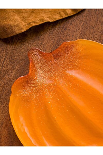 LC Waikiki Bal Kabağı Desenli Cam Tabak 2'li 17 Cm city