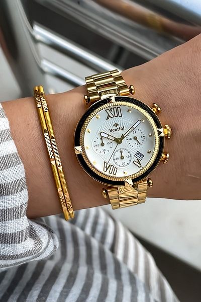 Bentini New Season Steel Bentini Brand Women's Watch and Gift Bracelet