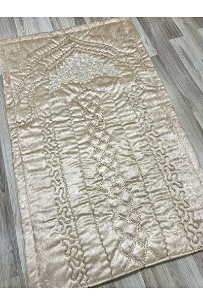 AYHANHOME French Velvet Dowry Bridal Set - Guipure Embroidered Prayer Mat