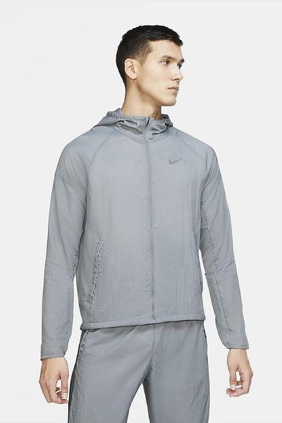 Nike Απαραίτητο τζάκετ για τρέξιμο Συγκεντρώσιμο γκρι ανδρικό μπουφάν
