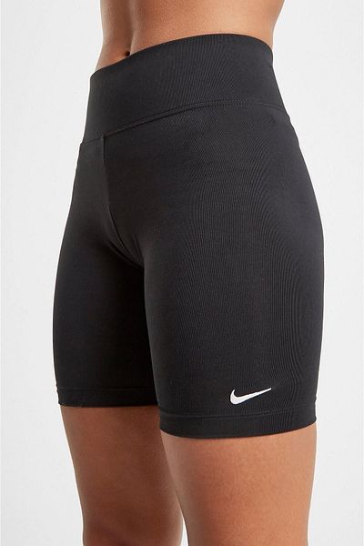 Nike High Waist, Tight Fit Black Biker Tights - Cotton Polyester