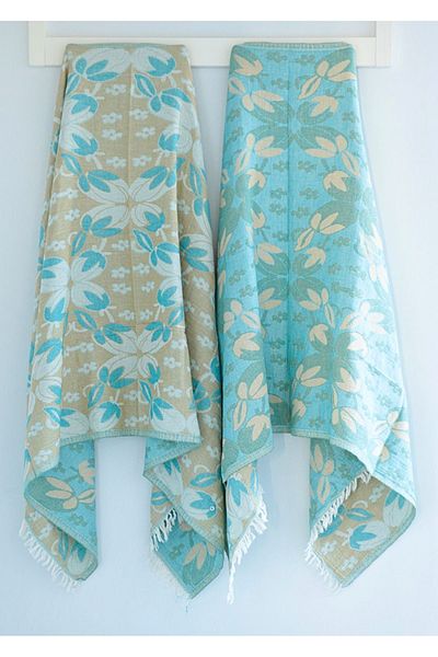 softstylehome Πετσέτα Peshtemal διπλής στρώσης από 100% βαμβακερό λουλούδι ζακάρ
