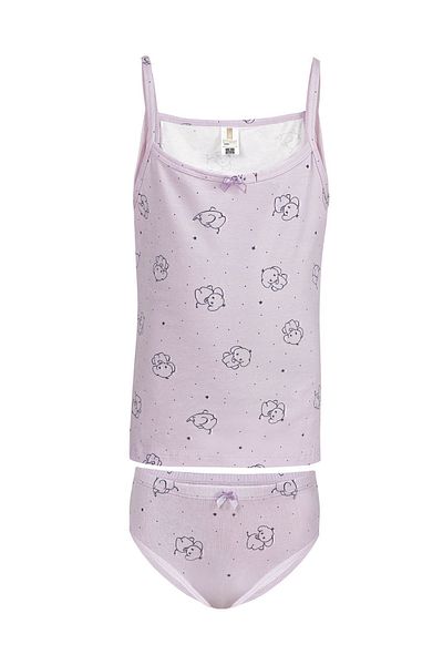 ÖZKAN underwear Özkan 43136 Σετ εσώρουχα για κορίτσια, βαμβακερά ροζ με λεπτές τιράντες