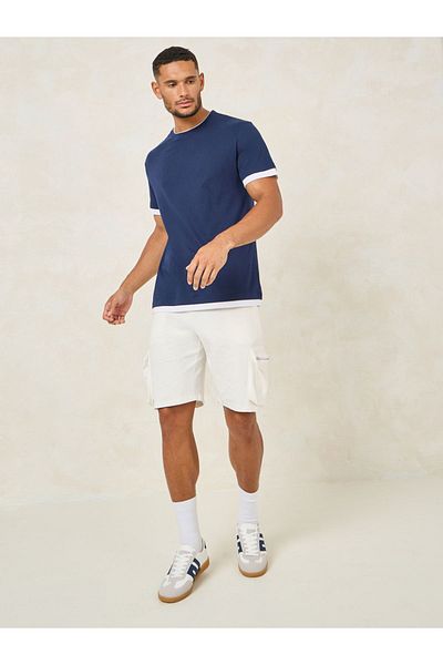Styli Contrast Detail Regular Fit T-Shirt