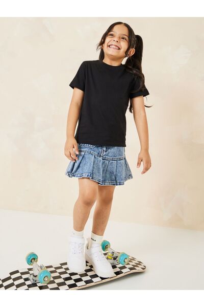 Styli Solid Cotton Round Neck T-Shirt
