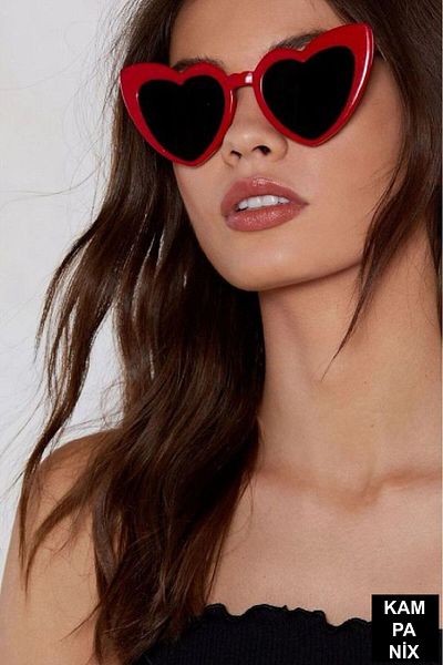 KAMPANİX Bridal Goggles - Heart, Bride-Henna-Wedding-After Red