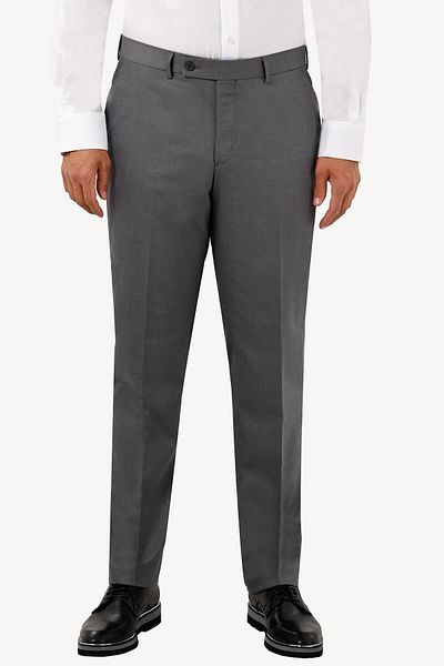 PANT POSİTİVE Ανδρικό καπνιστό μάλλινο ύφασμα - Regular Fit Παντελόνι 6878