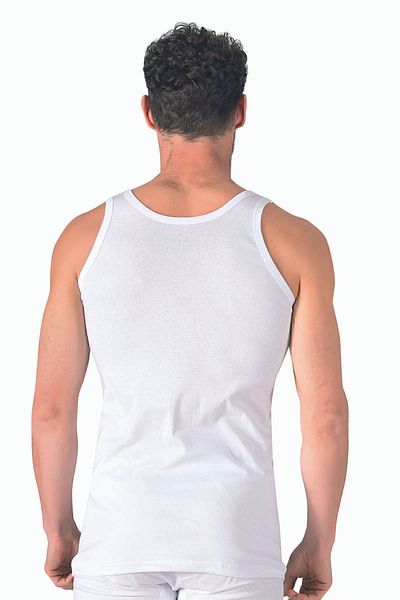 ÖZKAN underwear Özkan 11407 Men's Athlete - 100% Cotton, Single Jersey Flexible and Comfortable Thick Strap