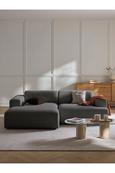 S Home Design Concept Molly Mini 2 Modül Kanepe Köşe Koltuk, Sol Köşe, Keten ...