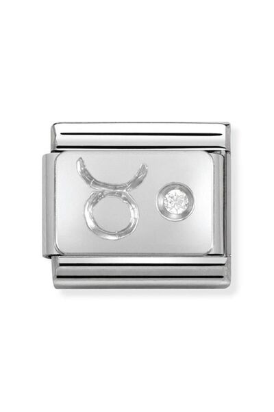 NOMİNATİON Composable Classic Zodıac Stainless Steel, Cub, Zirc And 925 Silver (02_taurus)