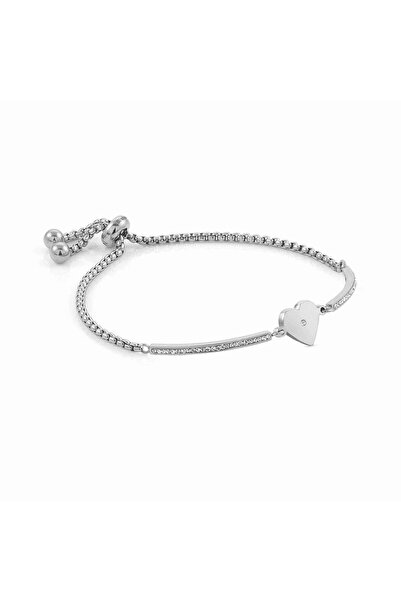 NOMİNATİON Nomination Milleluci Stainless Steel Heart Toggle Pavé Half Bangle