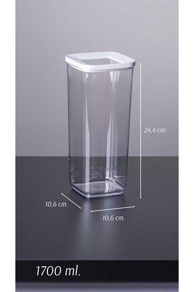 VİP AHMET 9-Piece Square Storage Container 1700 1200 700 ml