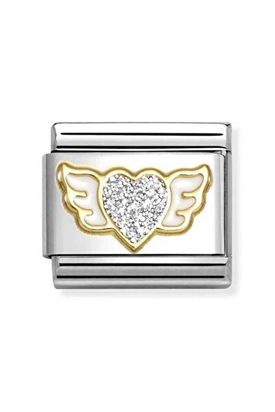 NOMİNATİON Composable Classic Dekoratif Link - Semboller Pırıltılı - Gümüş ka...