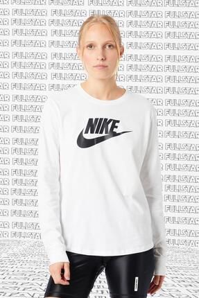 Nike Sportswear Essential Future Crew Shirt Beyaz Uzun Kollu Ti ort Sweatshirt Fiyat Yorumlar Trendyol